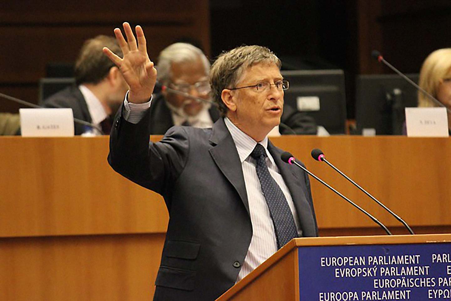 Bill Gates addresses the European Parliament Development Committee. Photo credit: One.org/2012