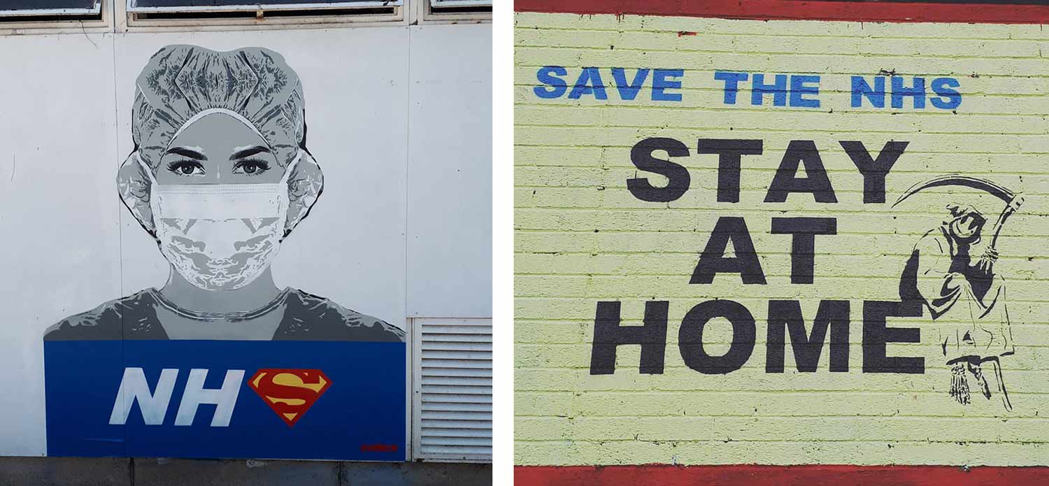 NHS superhero and Save NHS