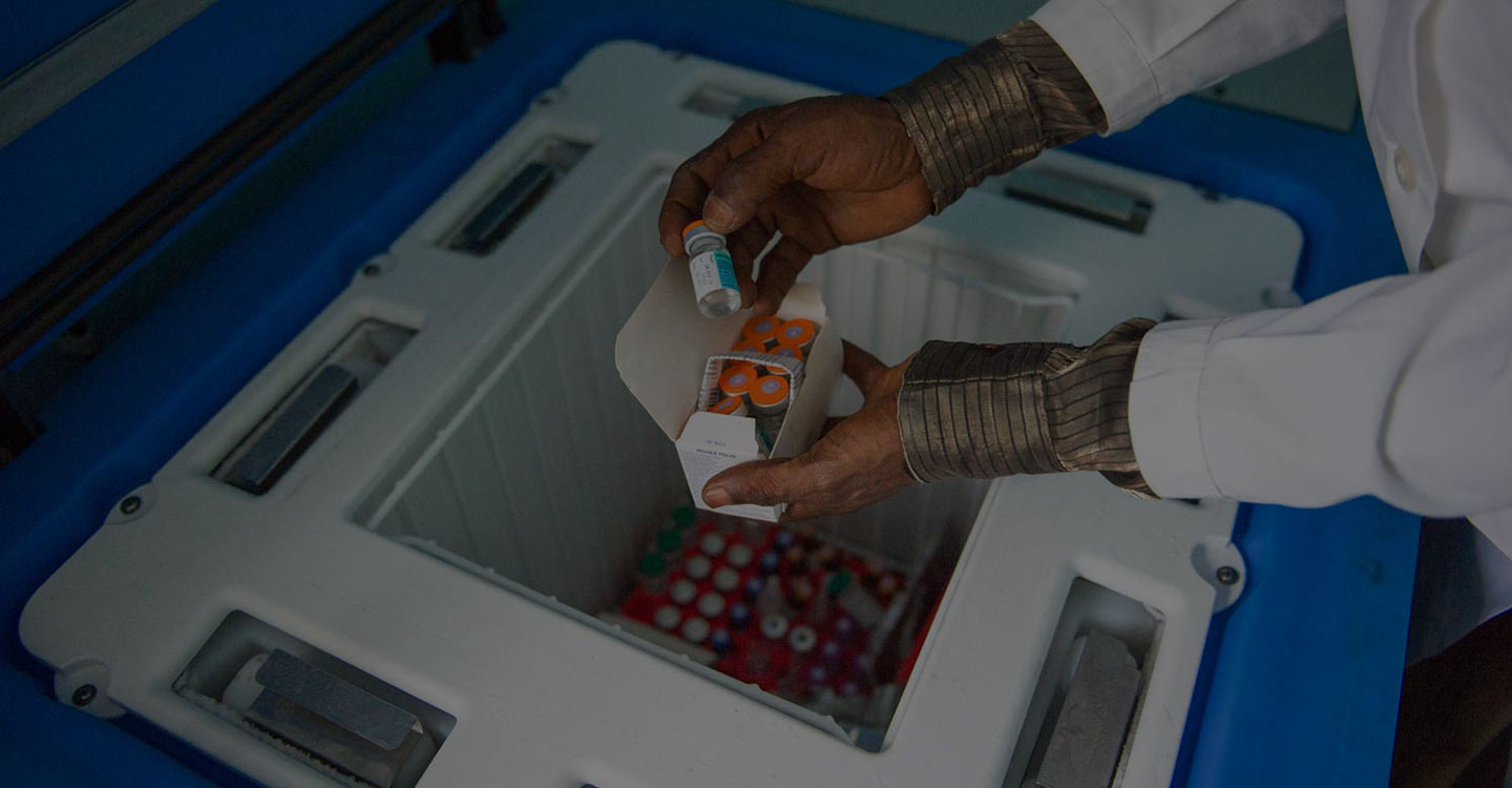 vaccine vials in box