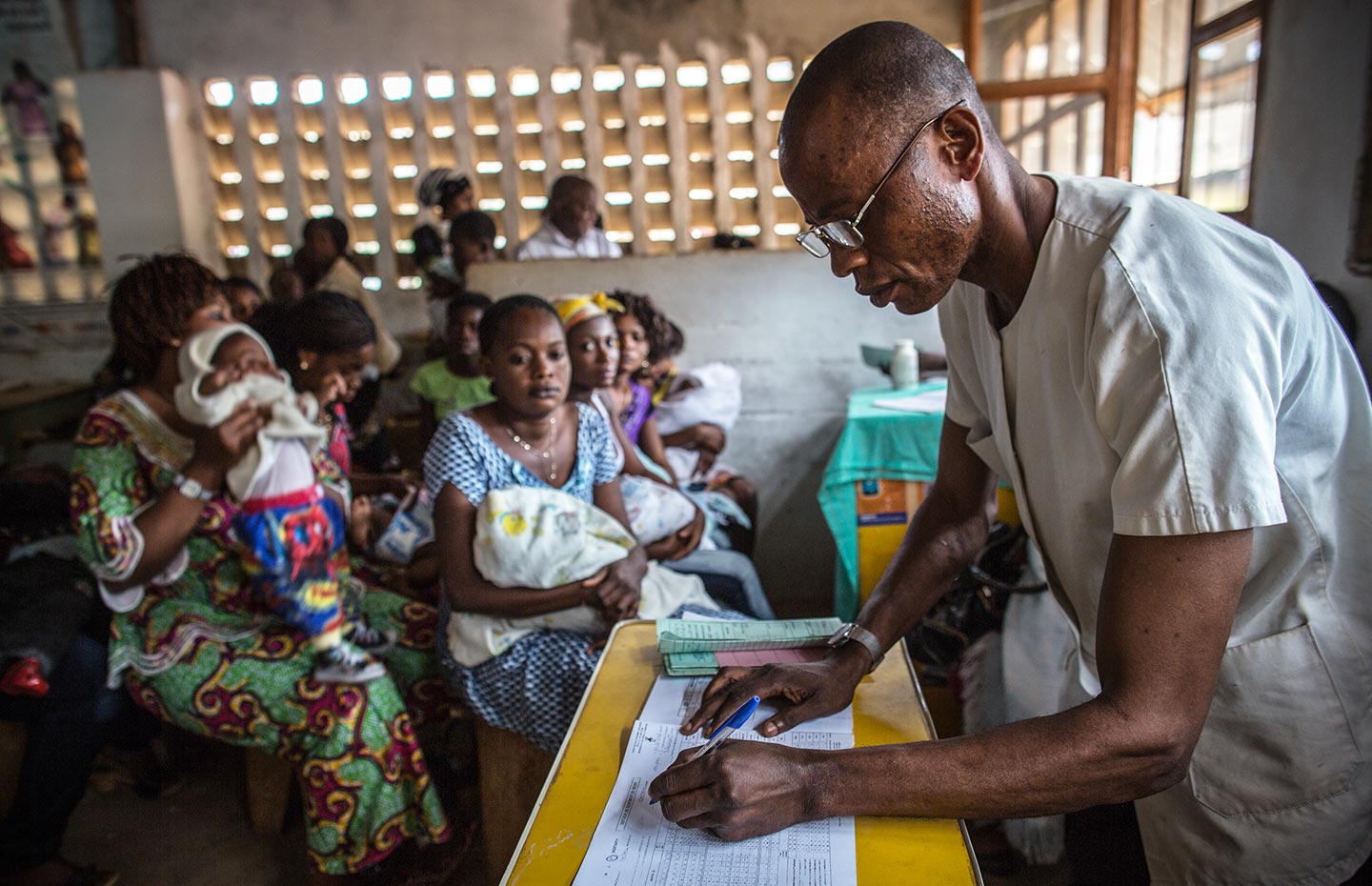 Health workers registering data. Credit: Gavi/2013/Evelyn Hockstein.