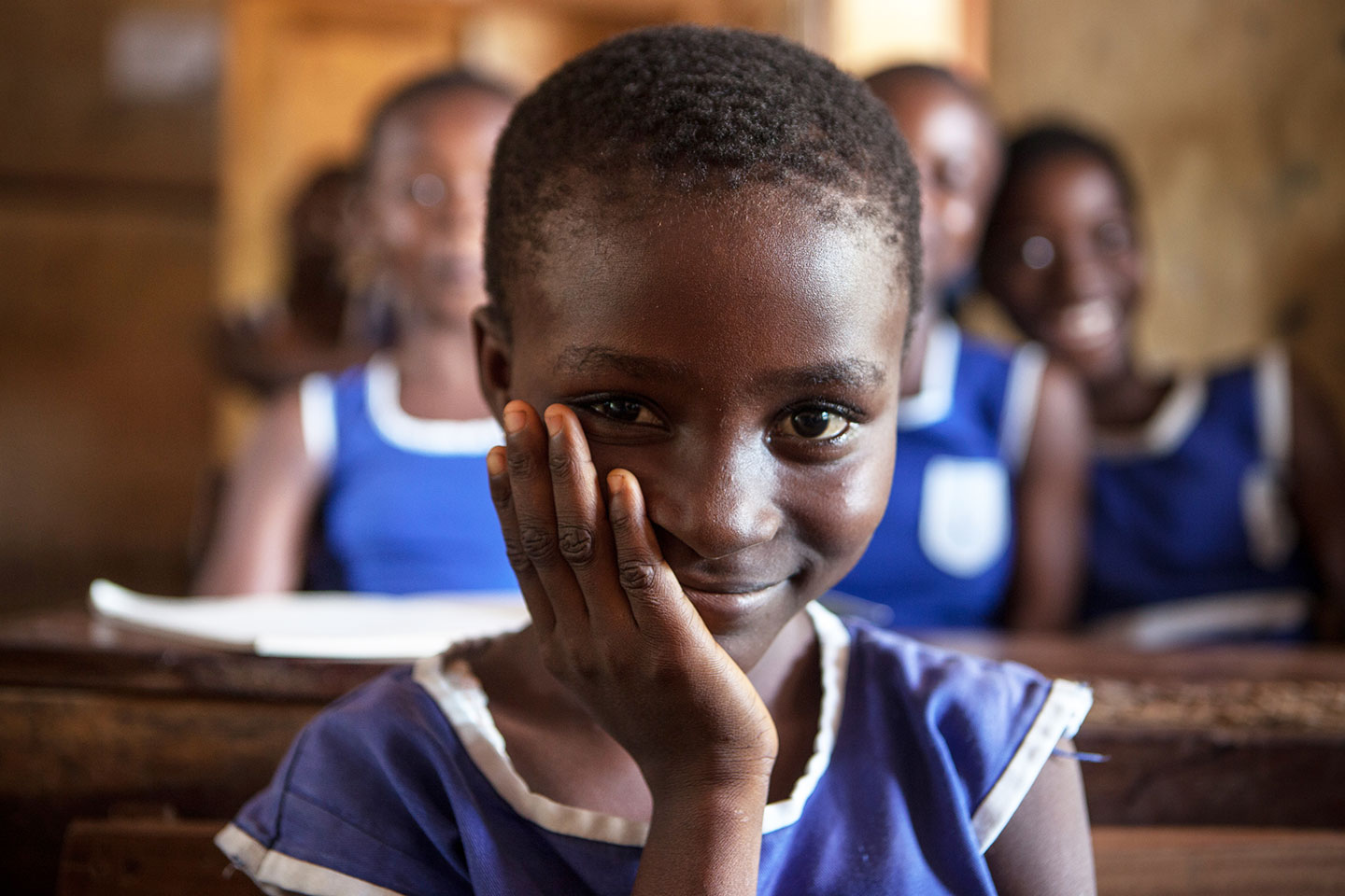 A schoolgirl in Ghana during the 2013 nationwide introduction of HPV vaccine that protects adolescent girls from cervical cancer. Credit: Gavi/2013/Evelyn Hockstein.