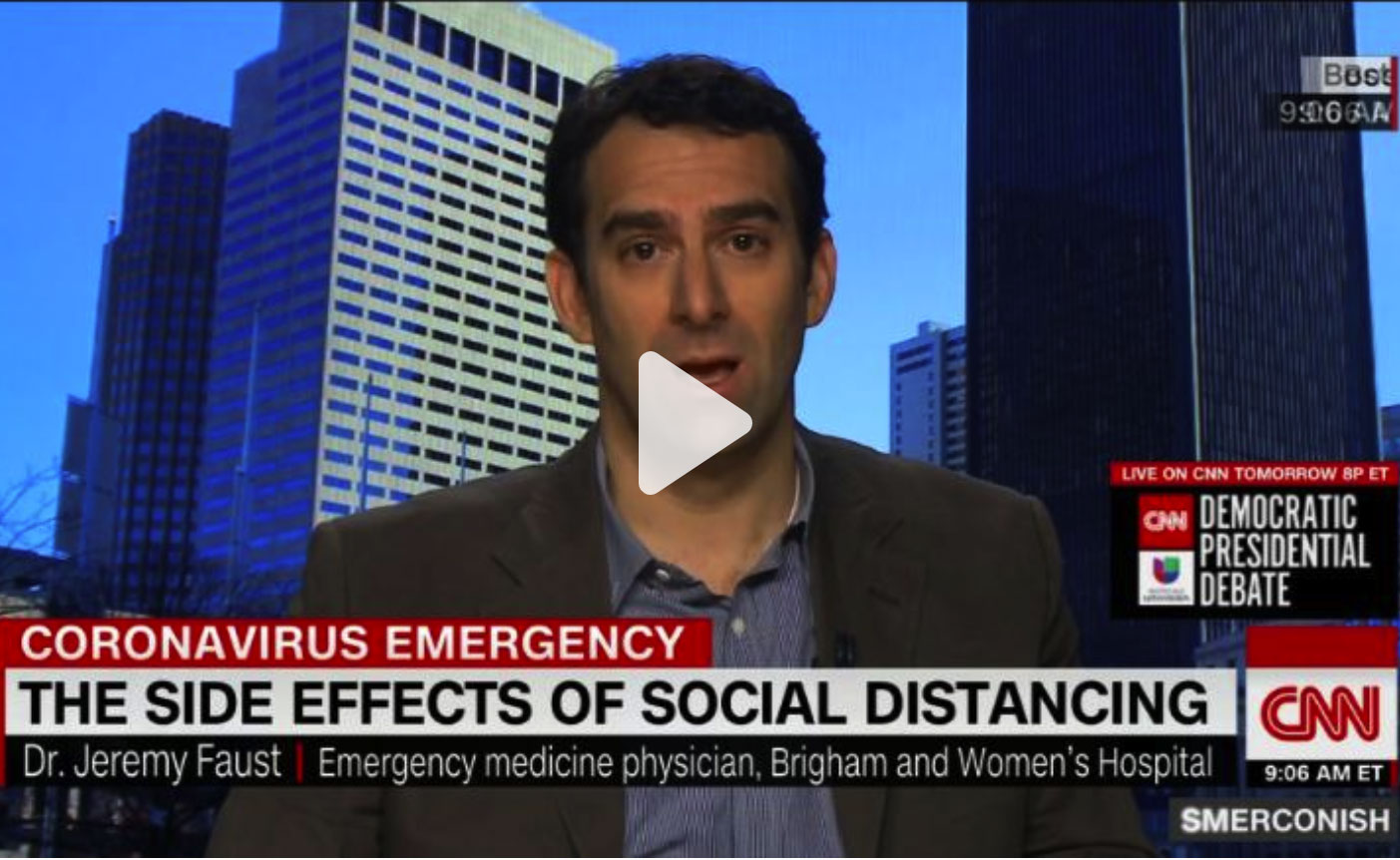 Image from CNN article – ER Doctor on lack of virus testing and social distancing concerns 05:08 Image from CNN article – ER Doctor on lack of virus testing and social distancing concerns 05:08