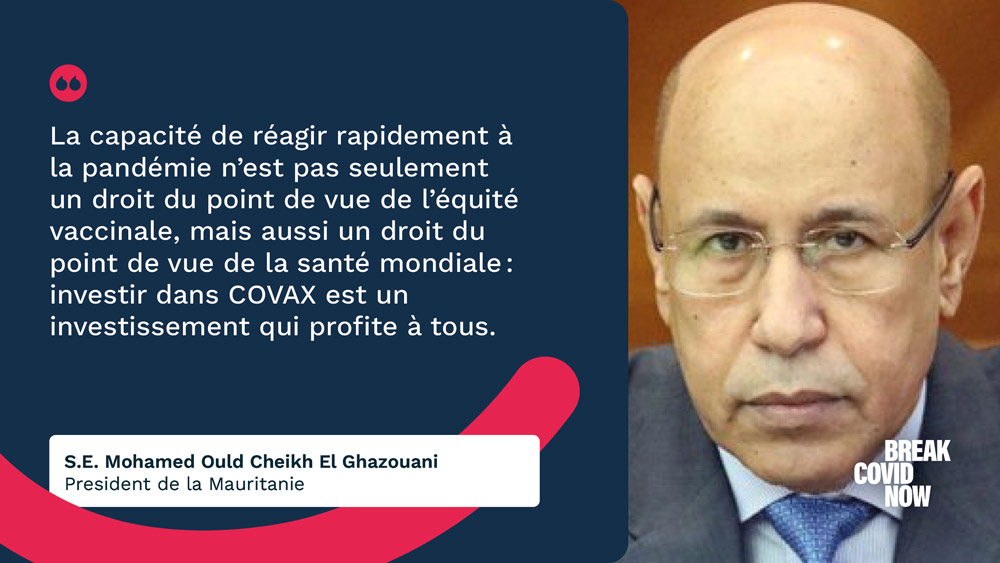 S.E. Mohamed Ould Cheikh El Ghazouani, President de la Mauritanie