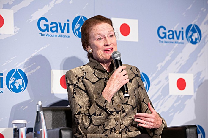 Henrietta Fore, UNICEF Executive Director at the panel discussion with leaders from Gavi countries, donors, and other Alliance partners on the Investment Opportunity and Gavi’s mission going forward.