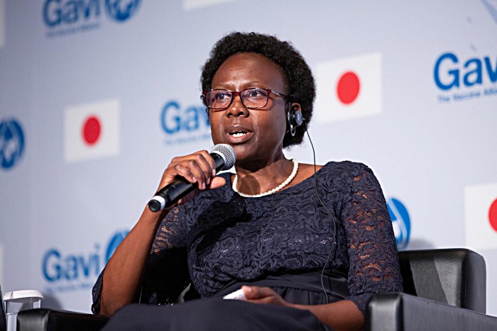 Dr Jane Aceng, Uganda Minister of Health, at the panel discussion with leaders from Gavi countries, donors, and other Alliance partners on the Investment Opportunity and Gavi’s mission going forward.