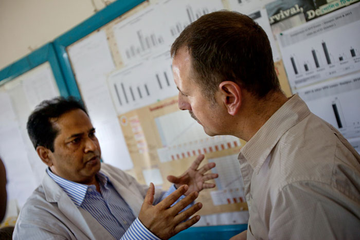Doctor Shahidul Islam, responsible for the Upazila Health Complex in which Torgaom is located, explains the district’s soaring immunisation rates to Simon Wright of Save the Children UK.