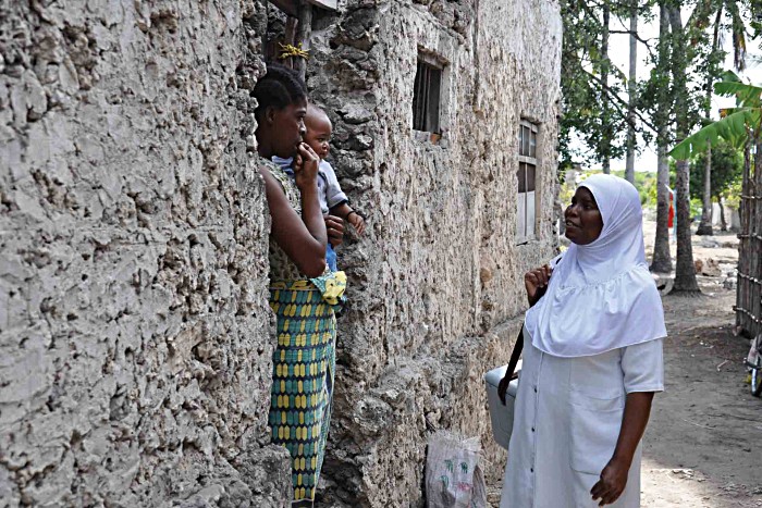 Immunisation sessions give health workers rare contact with families to provide additional maternal and child health care services. Mwatima Khamis, a nurse in east Zanzibar, conducts outreach visits to ensure children who do not live near a clinic are still being vaccinated on time. During the immunisation sessions, she gives mothers advice on keeping babies well and healthy.