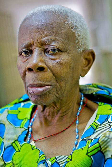 Living in Dar es Salaam, Tanzania, where cervical cancer carries a heavy stigma, Martha, 89, had not yet told friends or family about her cancer. This photograph was taken in February 2011 after her cobalt radiation therapy had begun. More than 6200 women in Tanzania are diagnosed every year with cervical cancer, the east African country’s most common cancer.