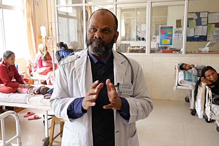 Patan’s chief paediatrician, Dr Imran Ansari explains that some children on his ward have required intensive care to survive severe pneumonia.  “This is a very bad experience for a doctor, both as a professional and as a person.”