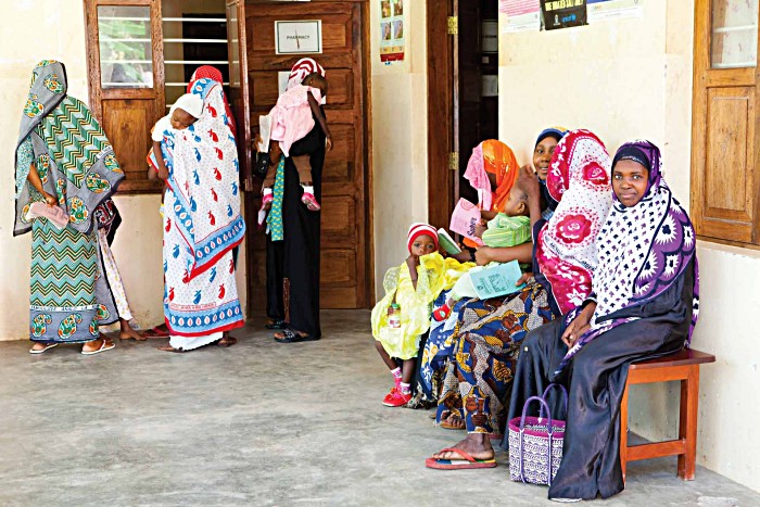 Mothers wait at a health clinic for their children to receive a double dose of life-saving vaccines. In December 2012, with GAVI support, the United Republic of Tanzania, including the predominantly Islamic communities of Zanzibar, introduced pneumococcal and rotavirus vaccines simultaneously to protect children against the leading causes of pneumonia and severe diarrhoea – two of the main killers of children.
