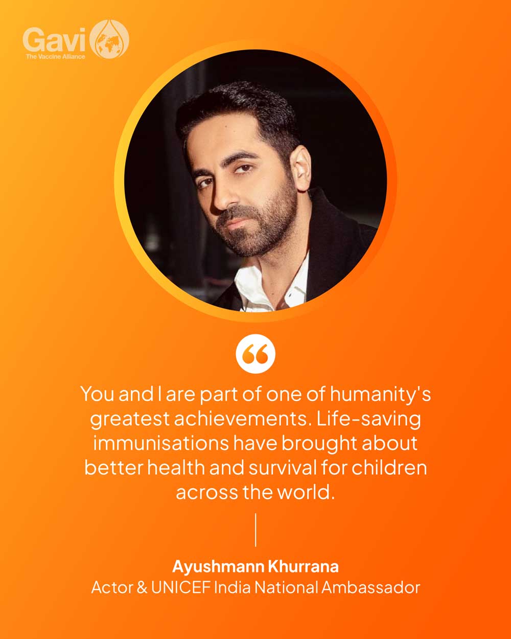 Ayushmann Khurrana, Actor & UNICEF India National Ambassador
