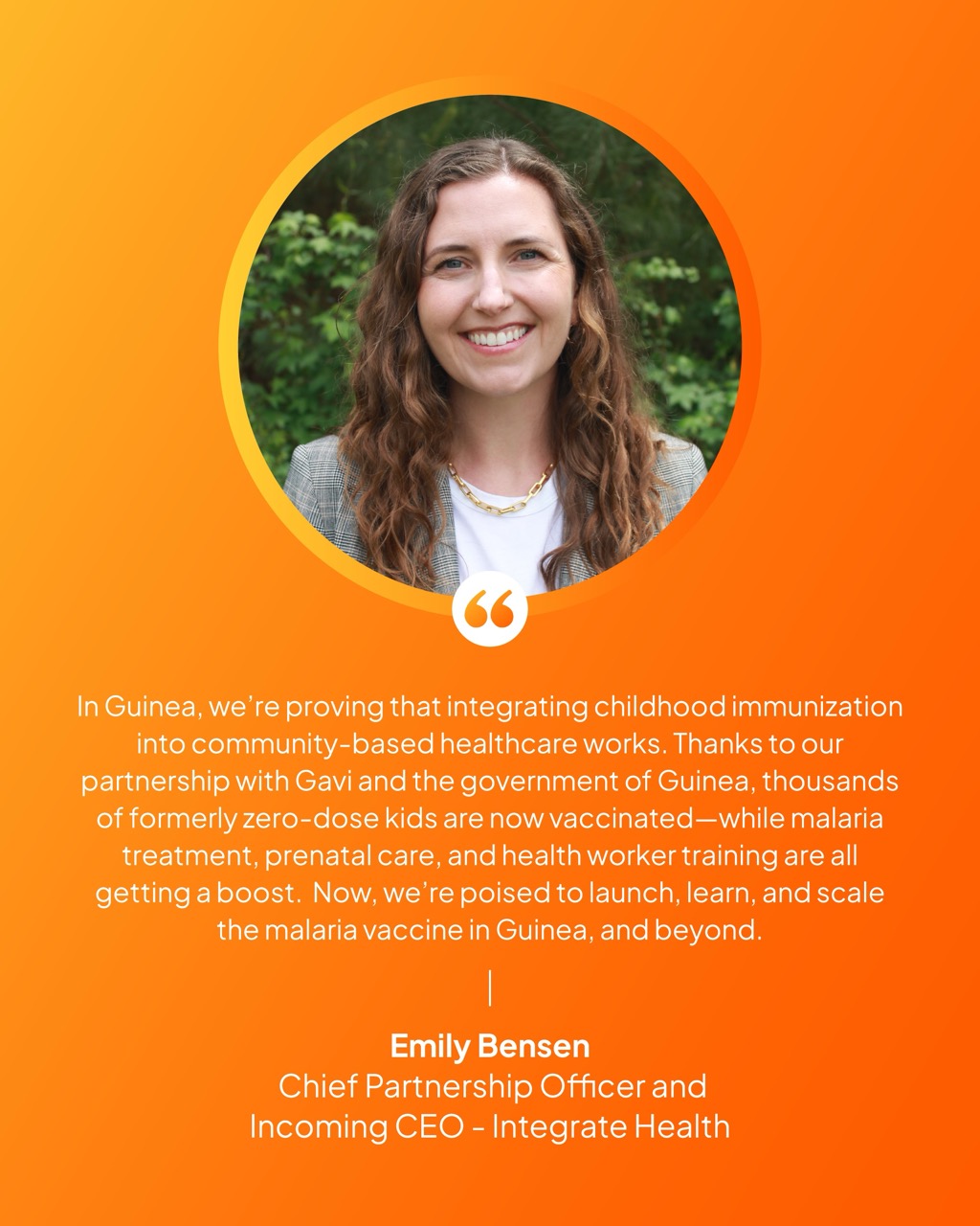 Emily Bensen, Chief Partnership Officer and Incoming CEO, Integrate Health