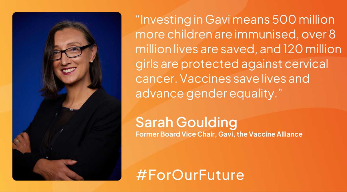 Sarah Goulding, Former Board Vice Chair, Gavi