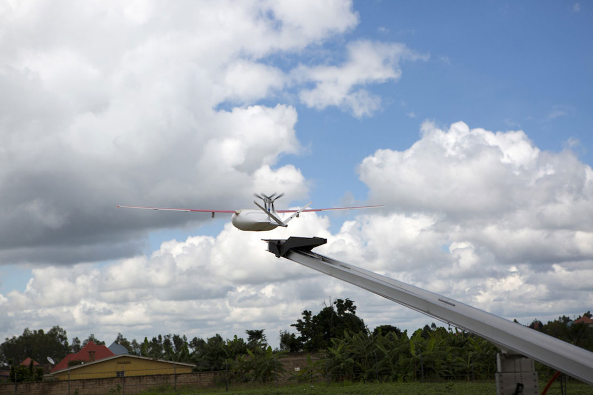 Drone launch. Credit: Gavi/Karel Prinsloo/2018
