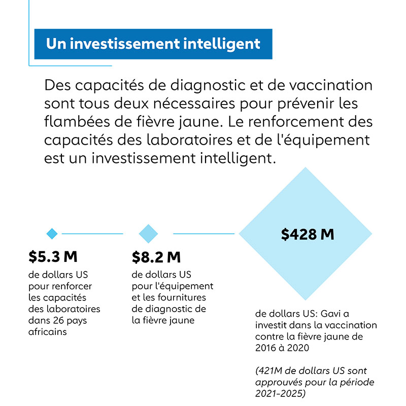 Renforcement des capacités de diagnostic de la fièvre jaune en Afrique  grâce à un financement de Gavi