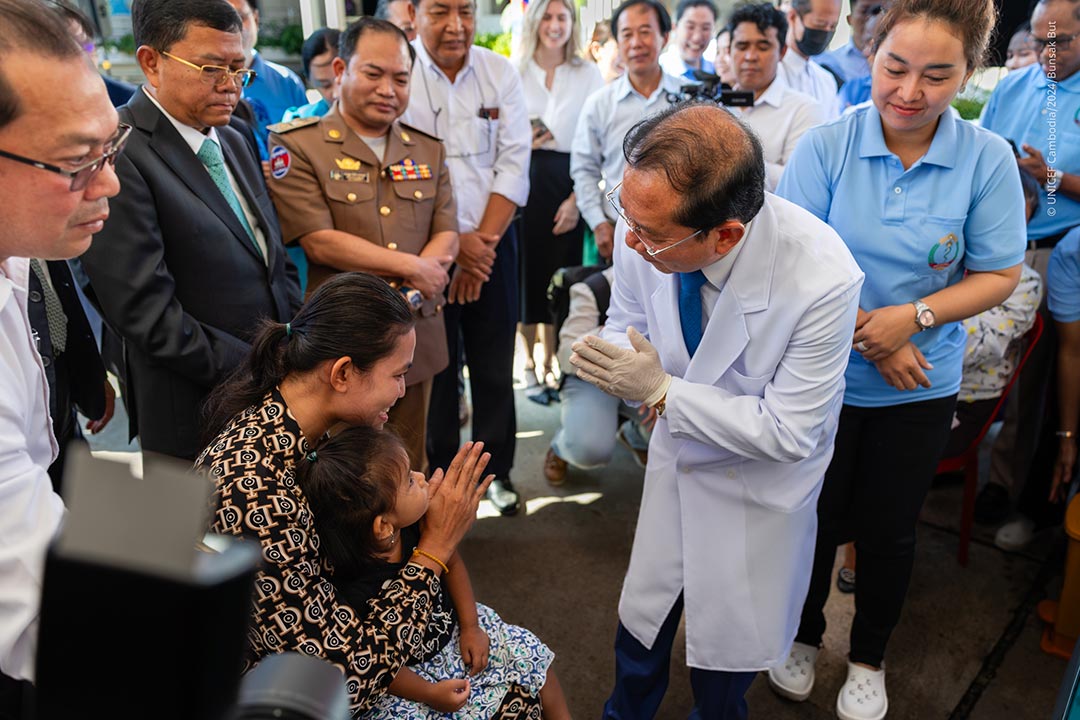 The launching ceremony for the measles-rubella vaccination for children aged 9 to 59 months in Cambodia. Credit: UNICEF Cambodia
