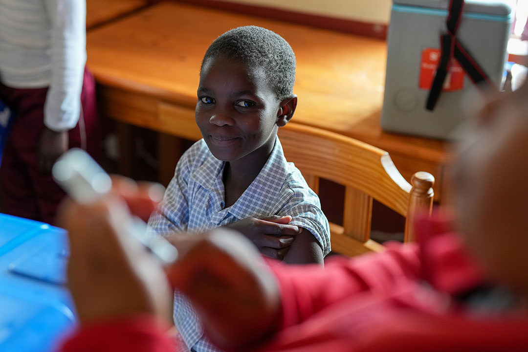 HPV vaccination day at the Anglican primary school in Eswatini. Gavi/2025/Svetlomir Slavchev