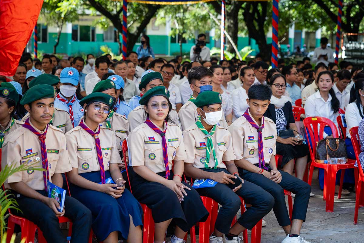 The launch ceremony for the introduction of human papillomavirus (HPV) vaccine in Cambodia. Credit: UNICEF Cambodia/2023/Bunsak But