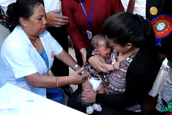 In September 2014, Nepal became the first country to introduce inactivated polio vaccine with Gavi support. Credit: UNICEF Nepal/2014.