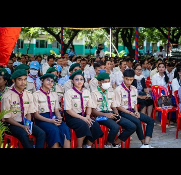 Launching ceremony for the introduction of HPV Vaccine to 9-year-old girls in Cambodia at Phnom Penh Thmey Primary School in Khan Sen Sok, Phnom Penh, Cambodia. © UNICEF Cambodia/2023/Bunsak