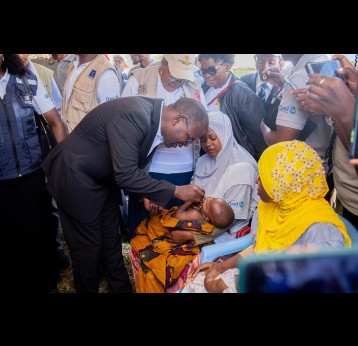 Malawi's Ministry of Health has launched an integrated vaccination campaign for Typhoid Conjugate Vaccine, Measles Rubella Vaccine, Polio Vaccine and Vitamin A Supplementation. Credit: ©TyVAC/Madalitso Mvula