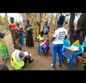 Vaccination en cours en République du Soudan du Sud. Crédit : International Rescue Committee (IRC)