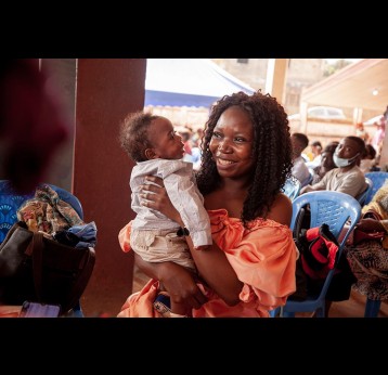 Routine immunisation in SOA District Hospital, Cameroon. Gavi/2024/Go'tham Industry