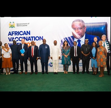 High-Level Event at the African Vaccination Week (AVW) 2025 commemoration in Freetown, Sierra Leone on May 2 hosted by Vice President Jalloh, Sierra Leone Health Minister Austin Demby, and attended by representatives of the AUC, and key immunization partners such as WHO, UNICEF, and Gavi (Dr Sania Nishtar, CEO). Gavi/2025/Dominique Fofanah