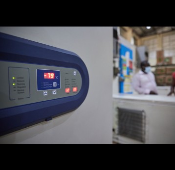 A refrigerator at the Kisumu Regional Vaccine Depot. Gavi/Kenya/White Rhino Films-Lameck Orina
