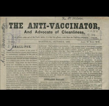 Alexander M. Ross' late 19th Century magazine "The Anti-Vaccinator"