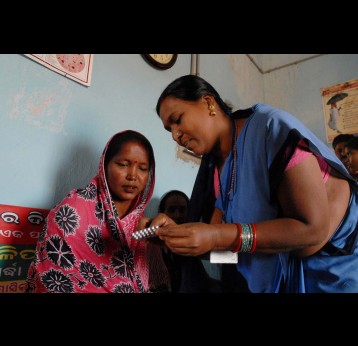 Kabita gives advice on contraception to mother-of-two, Tuni, so she can plan the size of her family. A study has shown that the COVID-19 pandemic worsens global maternal and perinatal outcomes, especially in low- and middle- income countries. Copyright: Pippa Ranger/DFID, (CC BY-NC-ND 2.0)