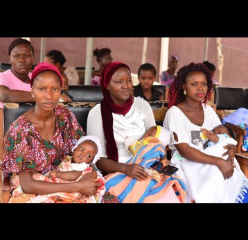 Mothers attend a vaccination session in Ondo State, Nigeria