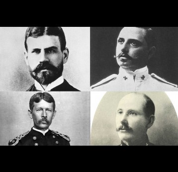 The four Yellow Fever Commission doctors who proved yellow fever’s link with mosquitoes: top (L-R) Jesse Lazear; Aristides Agramonte; bottom (L-R)Walter Reed; James Carroll.”