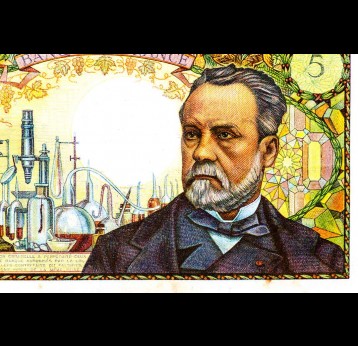 Louis Pasteur portrait – 5 French banknotes 1966