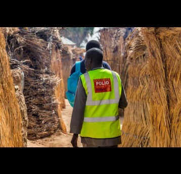 Polio vaccination campaign in Maiduguri, Borno State, Nigeria in 2019. Conflicts such as those in north eastern Nigeria can hinder immunisation efforts. Credit: Rotary International