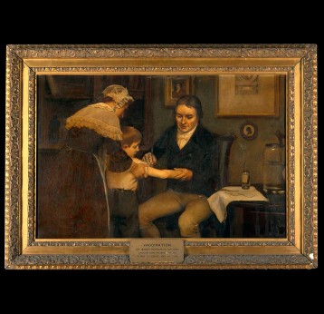 Vaccination; Dr Jenner performing his first vaccination. Credit: 17 Wellcome V0018142
