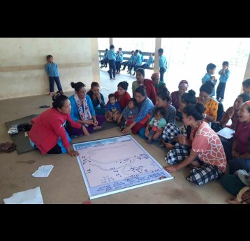 Providing vaccine information to the mothers group in Helambu, Sindhupalchowk. Credit: Janak Karki