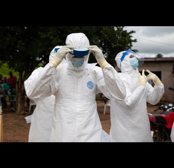 An Ebola response team in Sierra Leone