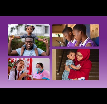 Gavi's 2023 progress report. Cover photography (clockwise from top-left): Rwanda: Gavi/2023/Isaac Rudakubana; Togo: ©UNICEF/Togo/2023/Combetey; Bangladesh: Simprints/2023/Ashraful Arefin; Indonesia: UNICEF/2023/Dwi Prasetya.