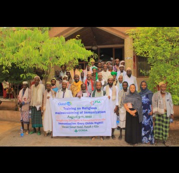 Religious leaders come together to address immunisation obstacles in their communities. Credit: FSA