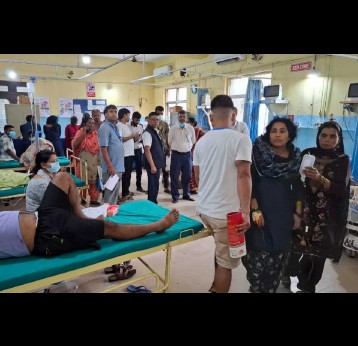 Birgunj's Narayani Hospital was filled with cholera patients. Credit: Dr Chumanlal Das