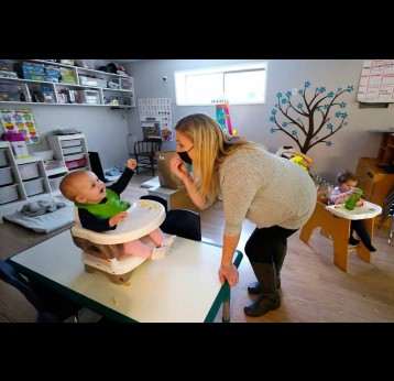 There was a very small increase in number of children at risk of developmental delay compared to babies born before the pandemic. (AP Photo/Elaine Thompson)