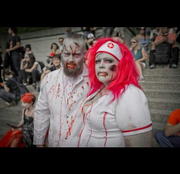 Key elements of a zombie apocalypse echo the stages of an infectious disease outbreak. GoToVan via Wikimedia Commons, CC BY