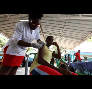 Free HPV immunisation is being provided by private hospitals in Angola. Credit: LMC