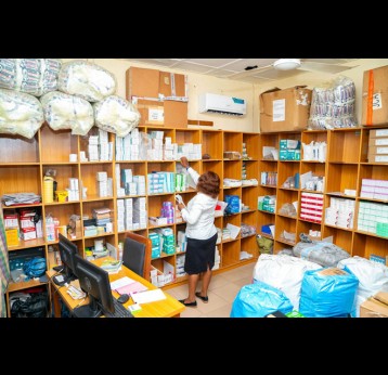 A hospital pharmacy storage room in Nigeria. Credit: Shutterstock