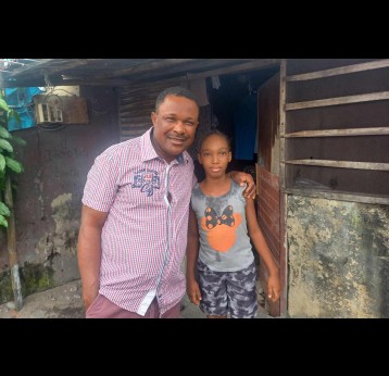 Joseph Michael and his daughter, Cherish. Credit: Afeez Bolaji