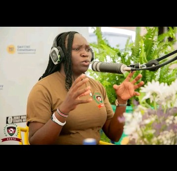 One of the members of Kenya Malaria Youth Corps during a podcast recording. Credit: KeMYC