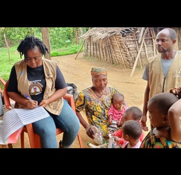 Vaccination Post in a community in Konye. Credit: Kelvin Mufu, Konye District Officer
