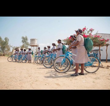 “We cycle for HPV because no angel from Japan or Europe will do it for our community,” Credit: UNICEF Zimbabwe