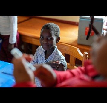 HPV vaccination day at a primary school in Eswatini. Credit: Gavi/2025/Svetlomir Slavchev.